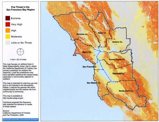 Fire risk Bay Area