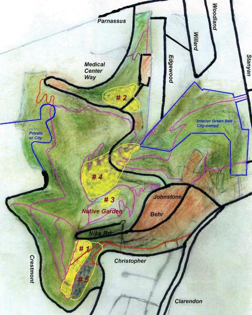 hand-drawn map not to scale