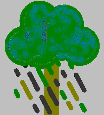 a steady rain of falling limbs