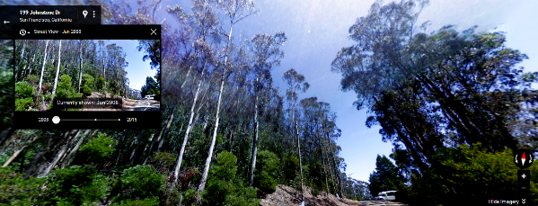 Sutro Forest - Johnstone Dr 2 - june 2008 google Maps